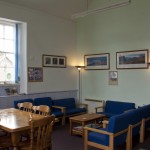 The comfy and welcoming sitting area in the common room.